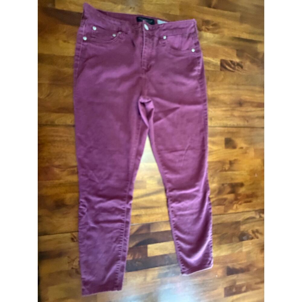 Aeropostale High Waisted Jegging Womens 8 Regular Burgundy Skinny Stretch Jeans